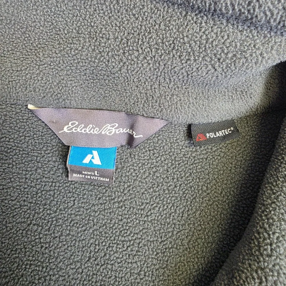 Eddie Bauer First Ascent Polartec‎ Fleece Pullover Mens Large Gray 1/4 Zip 0677
